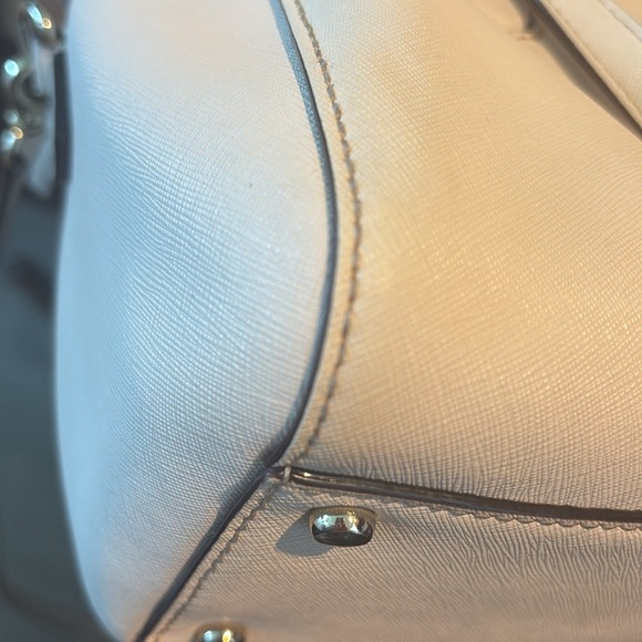 Kate Spade  Pink Satchel Crossbody bag  Saffiano leather  light pink Silvertone - Picture 15 of 17